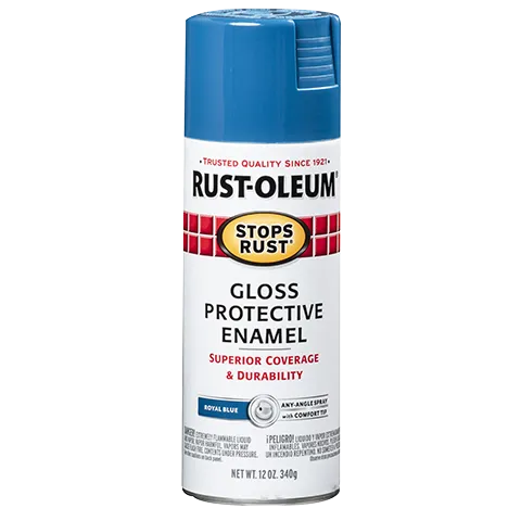 12 OZ Stops Rust Protective Enamel Spray Paint - Gloss Royal Brown
