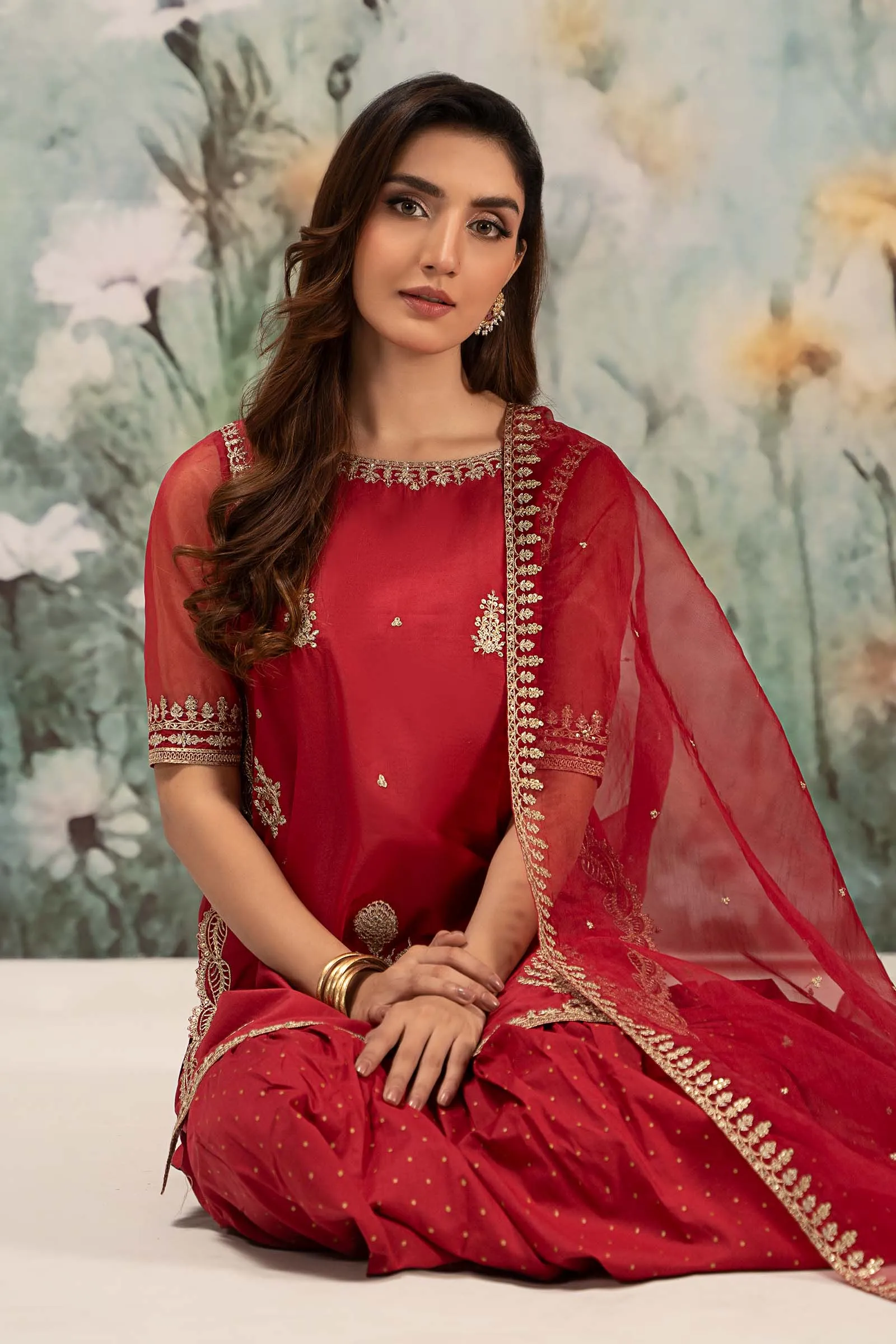3 Piece Embroidered Lawn Suit | DW-EF25-102