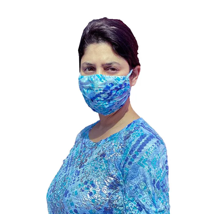 David Cline Face Mask - Blue Tile - Non Returnable
