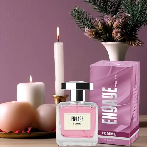 Engage Femme Eau De Parfum for Women, Citrus and Floral, Skin Friendly and Long Lasting, 90ml