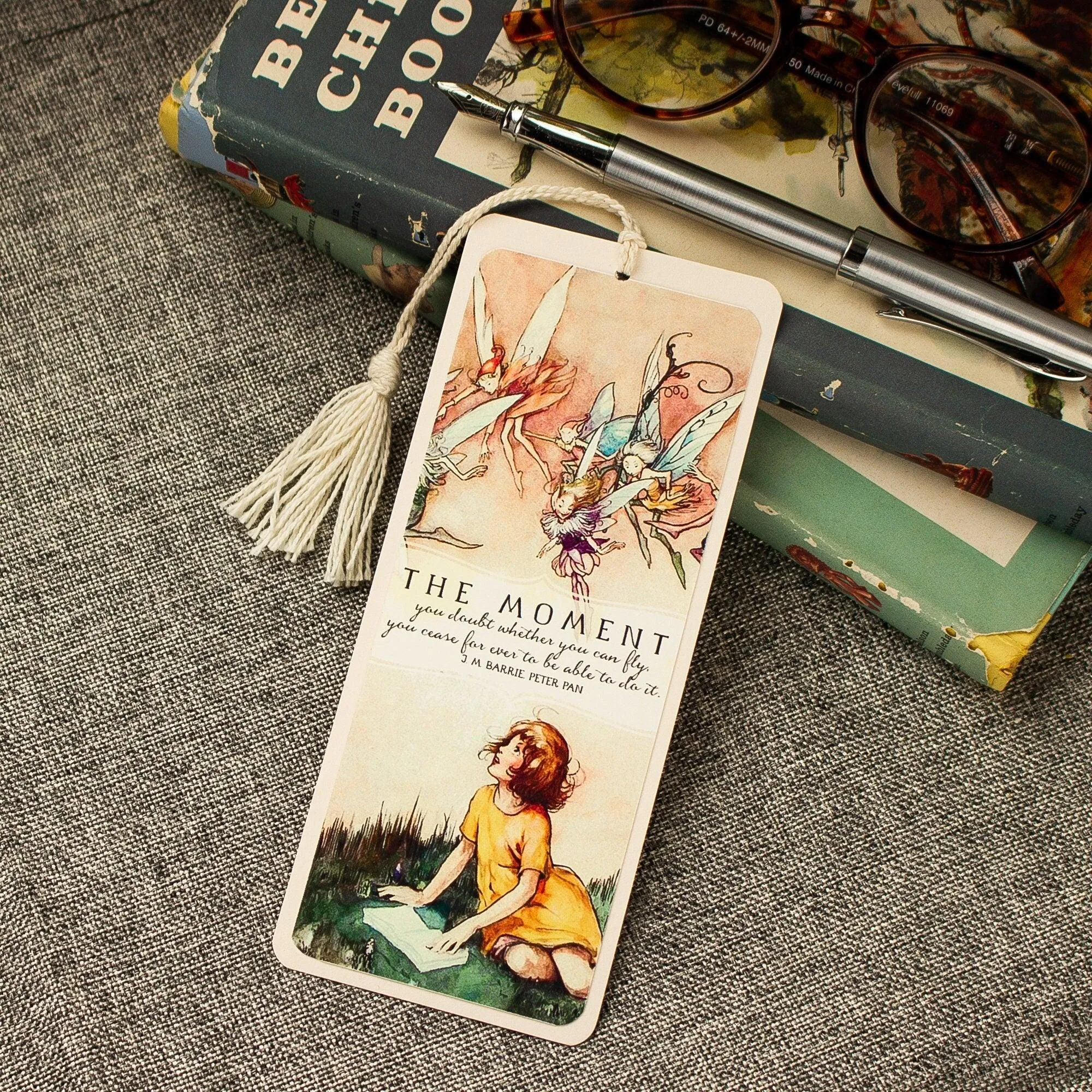 Fairy Bookmark for Kids - Peter Pan Quote Book Mark