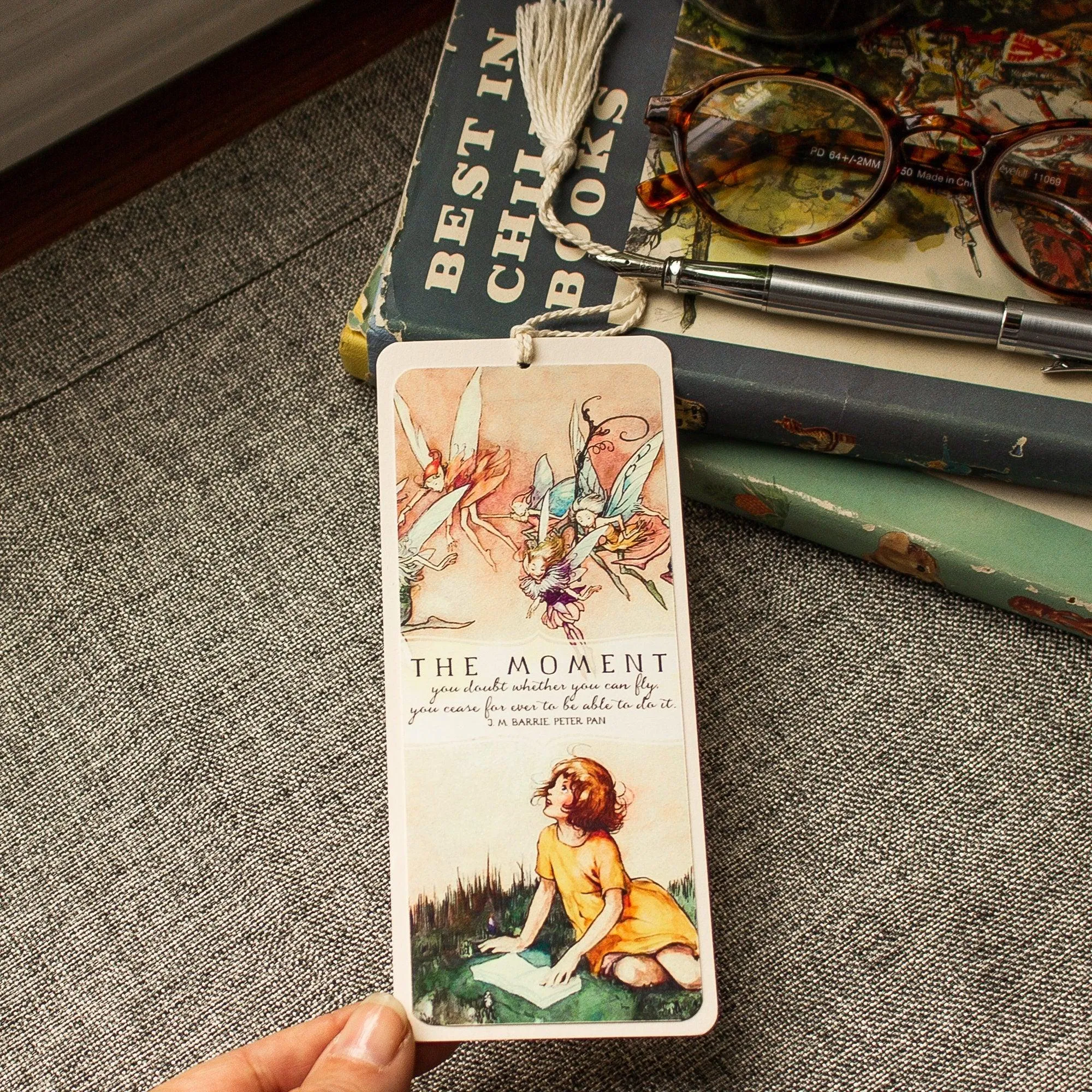 Fairy Bookmark for Kids - Peter Pan Quote Book Mark