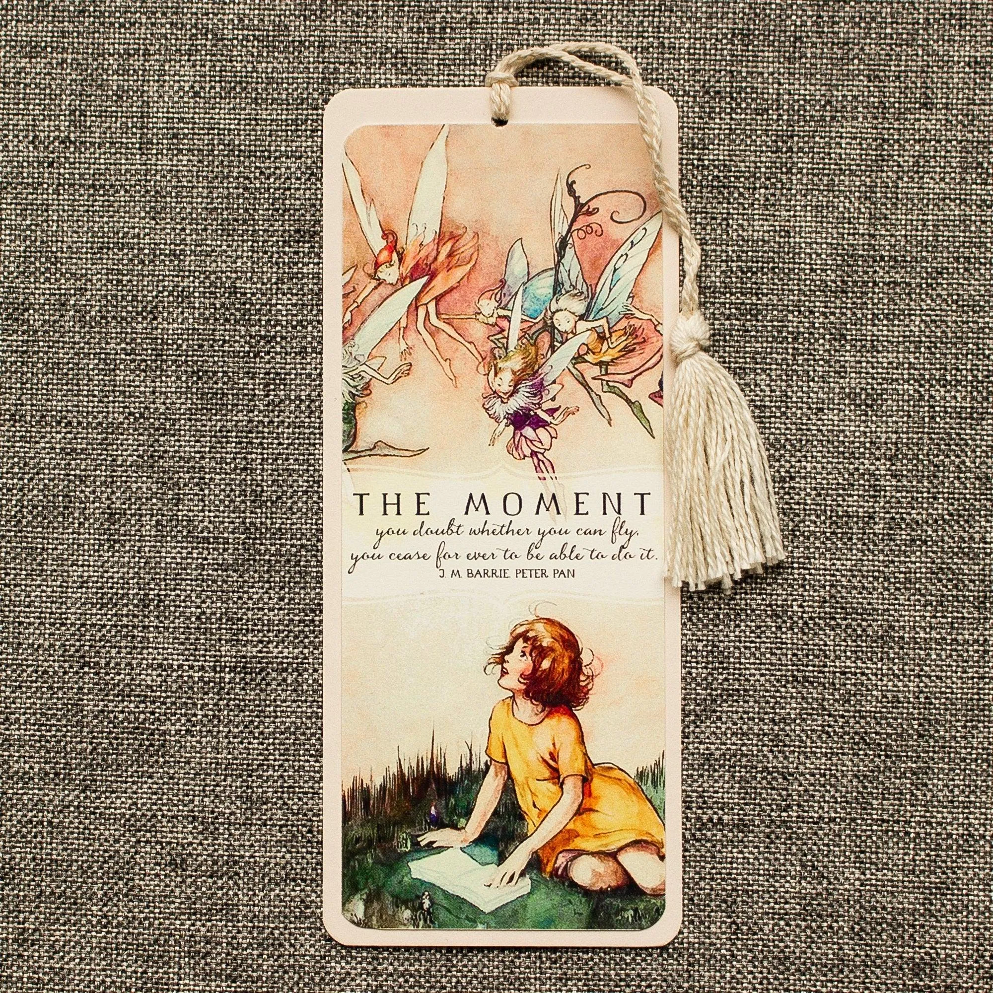 Fairy Bookmark for Kids - Peter Pan Quote Book Mark