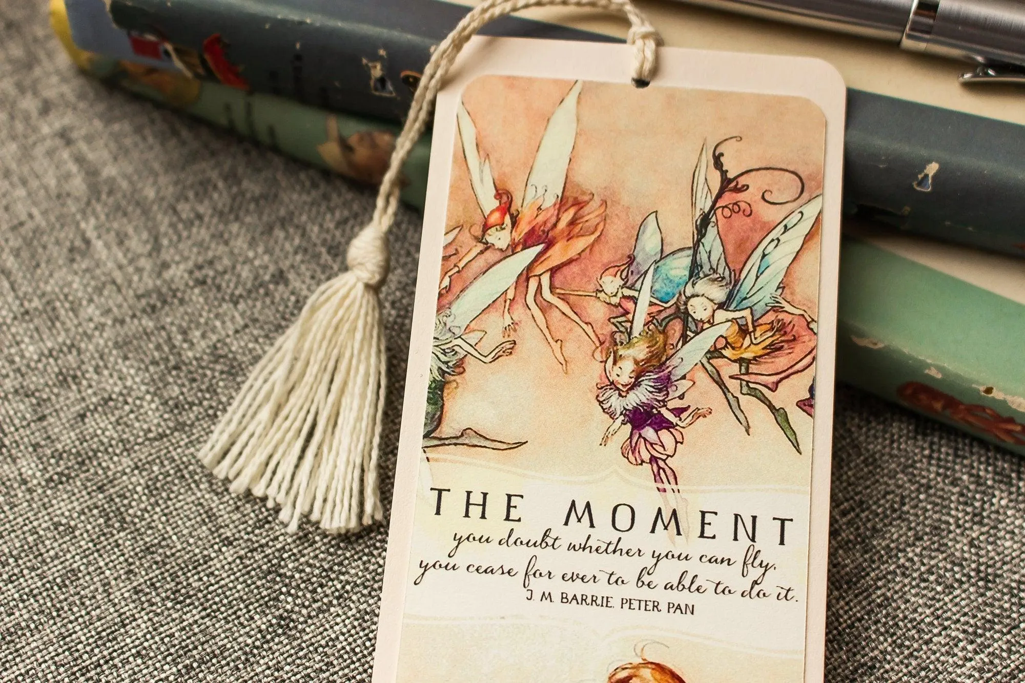 Fairy Bookmark for Kids - Peter Pan Quote Book Mark
