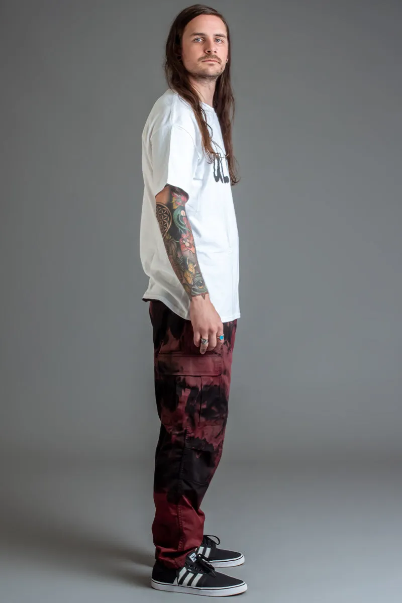 GUYS WHITE N BLK SPRAY TEE