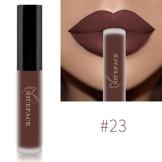 Lip Gloss 34 Colors Nude Matte Liquid Lipstick/ Red Mate Waterproof Long Lasting Moisturizing Lip gloss Lip Makeup Cosmetics
