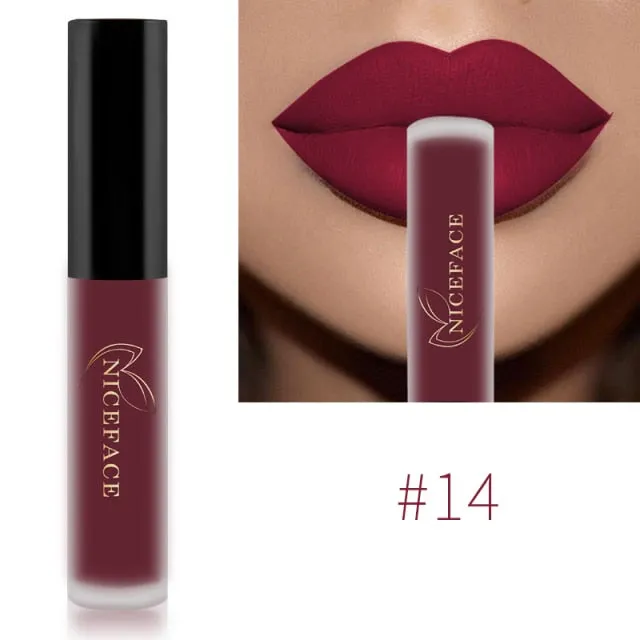 Lip Gloss 34 Colors Nude Matte Liquid Lipstick/ Red Mate Waterproof Long Lasting Moisturizing Lip gloss Lip Makeup Cosmetics