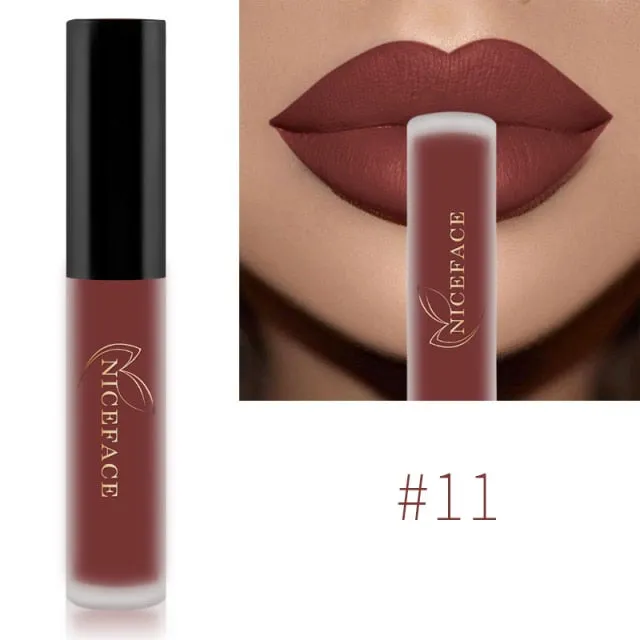 Lip Gloss 34 Colors Nude Matte Liquid Lipstick/ Red Mate Waterproof Long Lasting Moisturizing Lip gloss Lip Makeup Cosmetics
