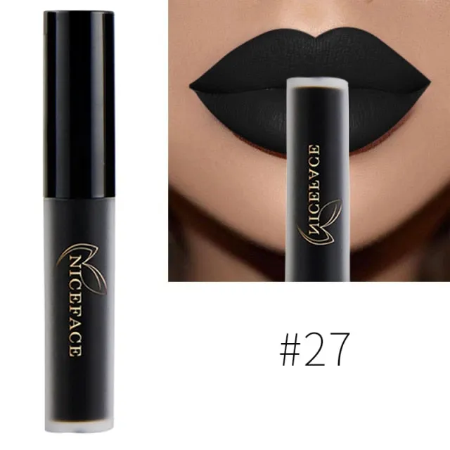 Lip Gloss 34 Colors Nude Matte Liquid Lipstick/ Red Mate Waterproof Long Lasting Moisturizing Lip gloss Lip Makeup Cosmetics