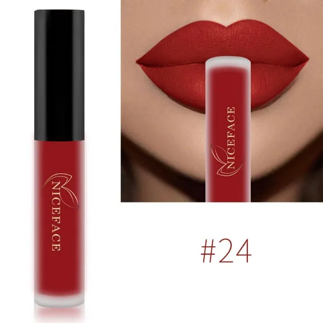 Lip Gloss 34 Colors Nude Matte Liquid Lipstick/ Red Mate Waterproof Long Lasting Moisturizing Lip gloss Lip Makeup Cosmetics