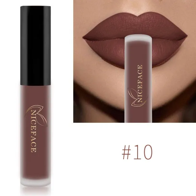 Lip Gloss 34 Colors Nude Matte Liquid Lipstick/ Red Mate Waterproof Long Lasting Moisturizing Lip gloss Lip Makeup Cosmetics