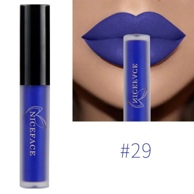 Lip Gloss 34 Colors Nude Matte Liquid Lipstick/ Red Mate Waterproof Long Lasting Moisturizing Lip gloss Lip Makeup Cosmetics