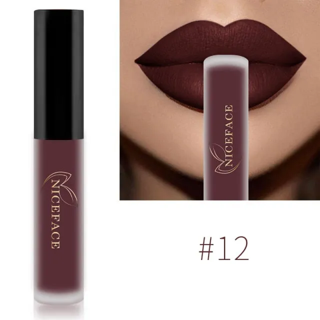Lip Gloss 34 Colors Nude Matte Liquid Lipstick/ Red Mate Waterproof Long Lasting Moisturizing Lip gloss Lip Makeup Cosmetics