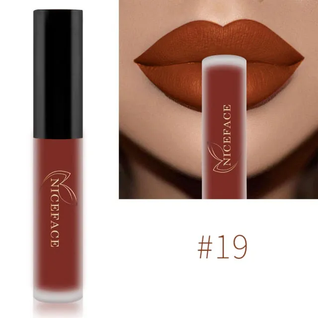 Lip Gloss 34 Colors Nude Matte Liquid Lipstick/ Red Mate Waterproof Long Lasting Moisturizing Lip gloss Lip Makeup Cosmetics