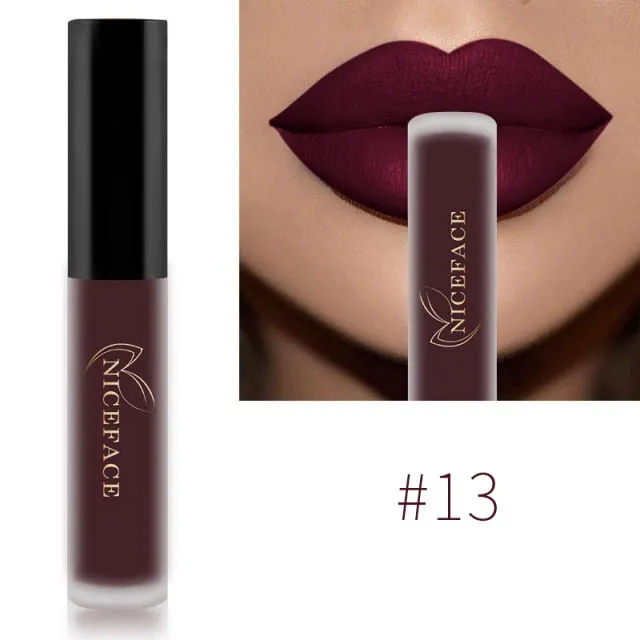 Lip Gloss 34 Colors Nude Matte Liquid Lipstick/ Red Mate Waterproof Long Lasting Moisturizing Lip gloss Lip Makeup Cosmetics