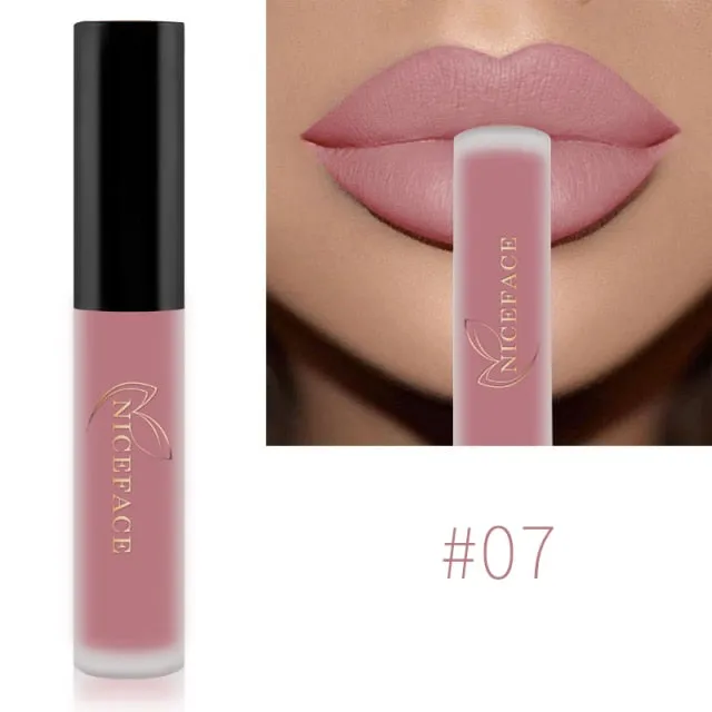 Lip Gloss 34 Colors Nude Matte Liquid Lipstick/ Red Mate Waterproof Long Lasting Moisturizing Lip gloss Lip Makeup Cosmetics