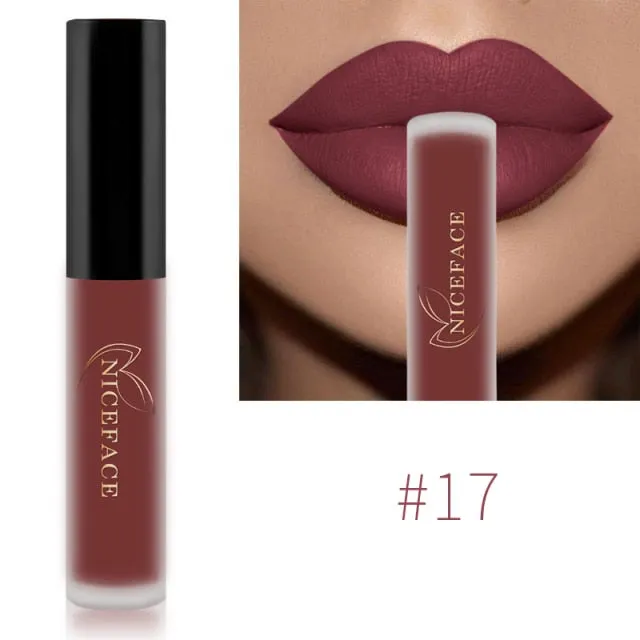Lip Gloss 34 Colors Nude Matte Liquid Lipstick/ Red Mate Waterproof Long Lasting Moisturizing Lip gloss Lip Makeup Cosmetics