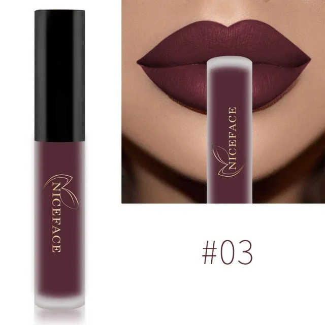 Lip Gloss 34 Colors Nude Matte Liquid Lipstick/ Red Mate Waterproof Long Lasting Moisturizing Lip gloss Lip Makeup Cosmetics