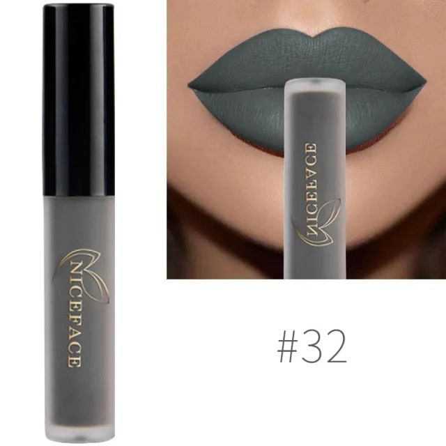 Lip Gloss 34 Colors Nude Matte Liquid Lipstick/ Red Mate Waterproof Long Lasting Moisturizing Lip gloss Lip Makeup Cosmetics