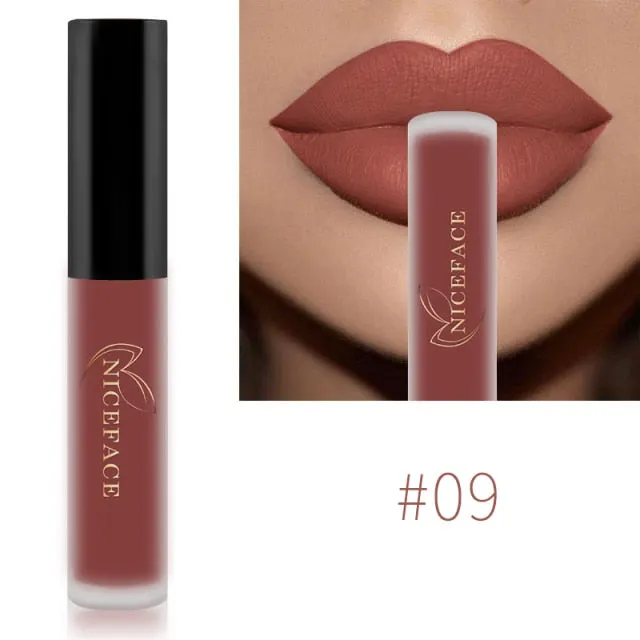 Lip Gloss 34 Colors Nude Matte Liquid Lipstick/ Red Mate Waterproof Long Lasting Moisturizing Lip gloss Lip Makeup Cosmetics