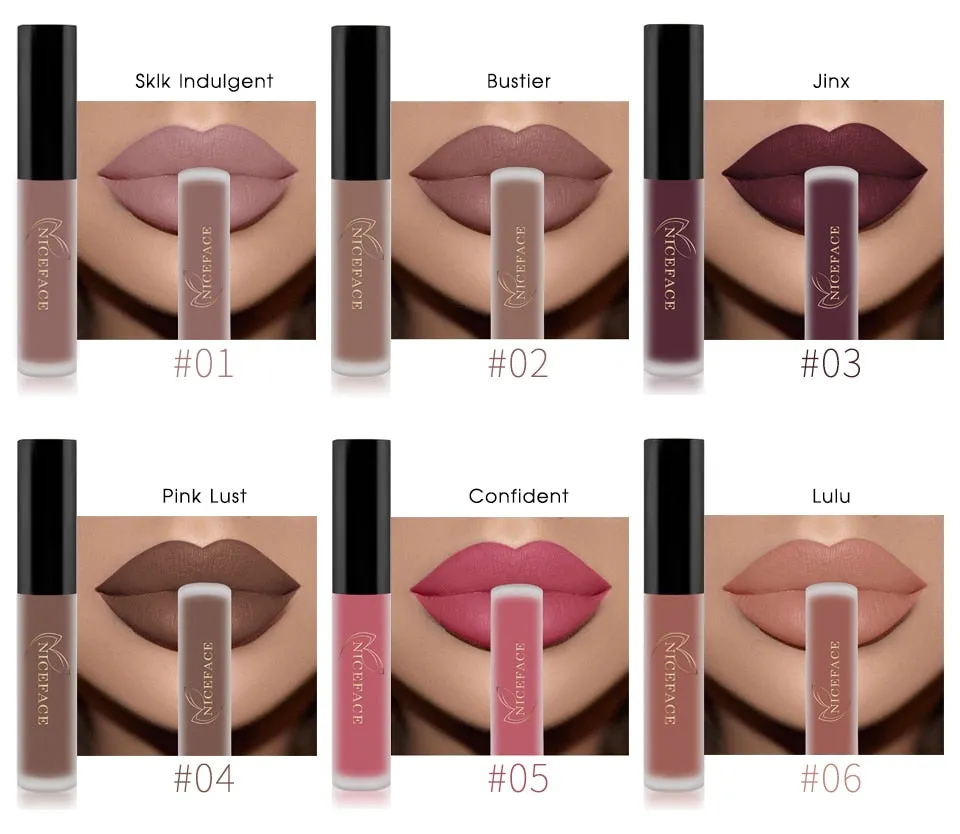 Lip Gloss 34 Colors Nude Matte Liquid Lipstick/ Red Mate Waterproof Long Lasting Moisturizing Lip gloss Lip Makeup Cosmetics
