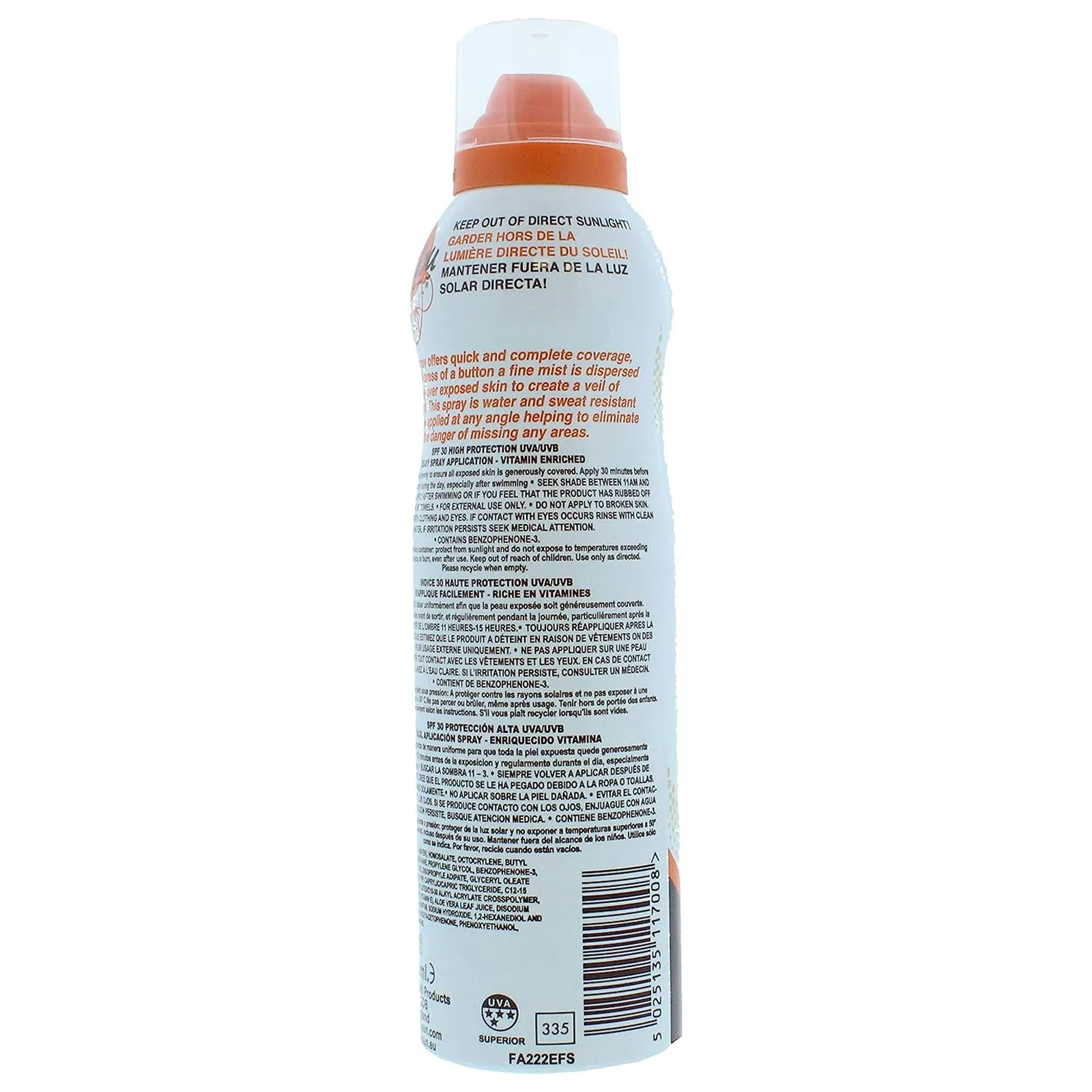 Malibu Continuous Lotion Spray SPF 30 175ml