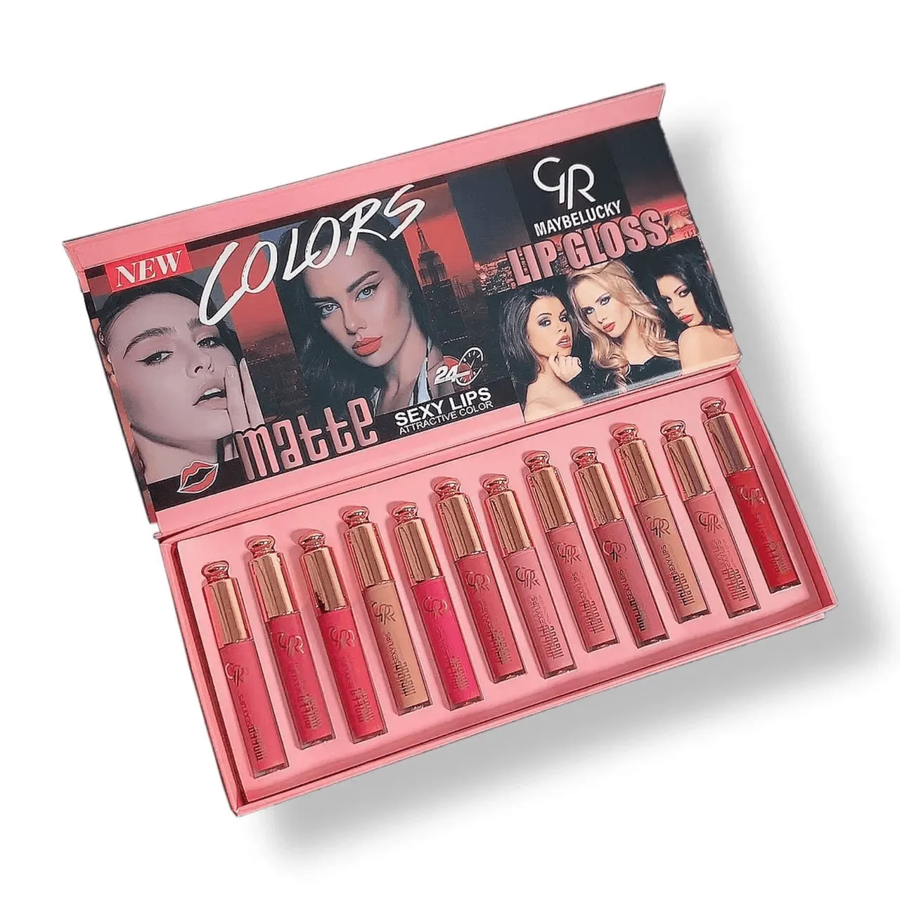 Matte Liquid Velvet Moisturizing Lip Gloss Long Lasting - 5.5ml × 12 Pcs