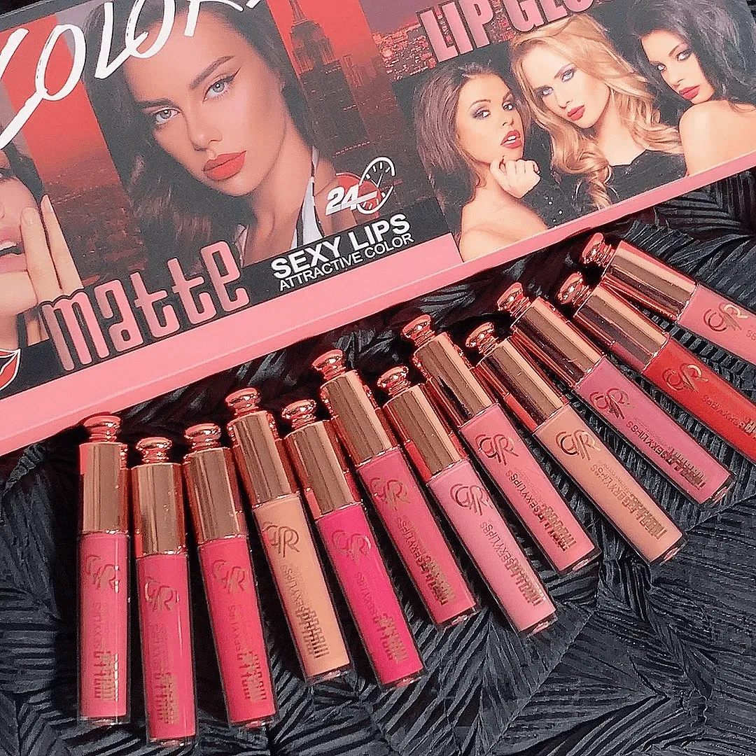Matte Liquid Velvet Moisturizing Lip Gloss Long Lasting - 5.5ml × 12 Pcs