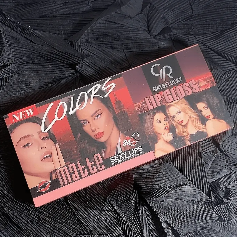 Matte Liquid Velvet Moisturizing Lip Gloss Long Lasting - 5.5ml × 12 Pcs