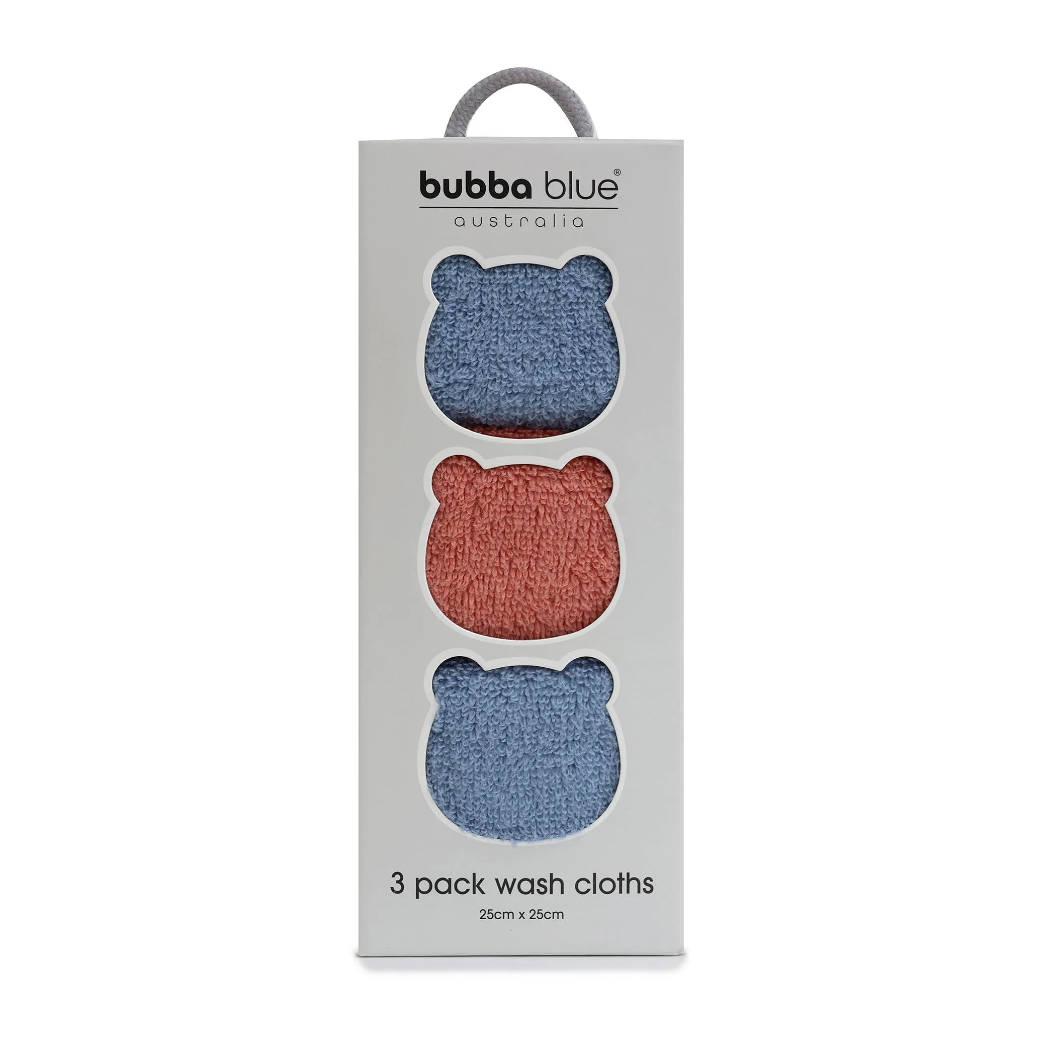 Nordic 3pk Wash Cloths Denim/Clay