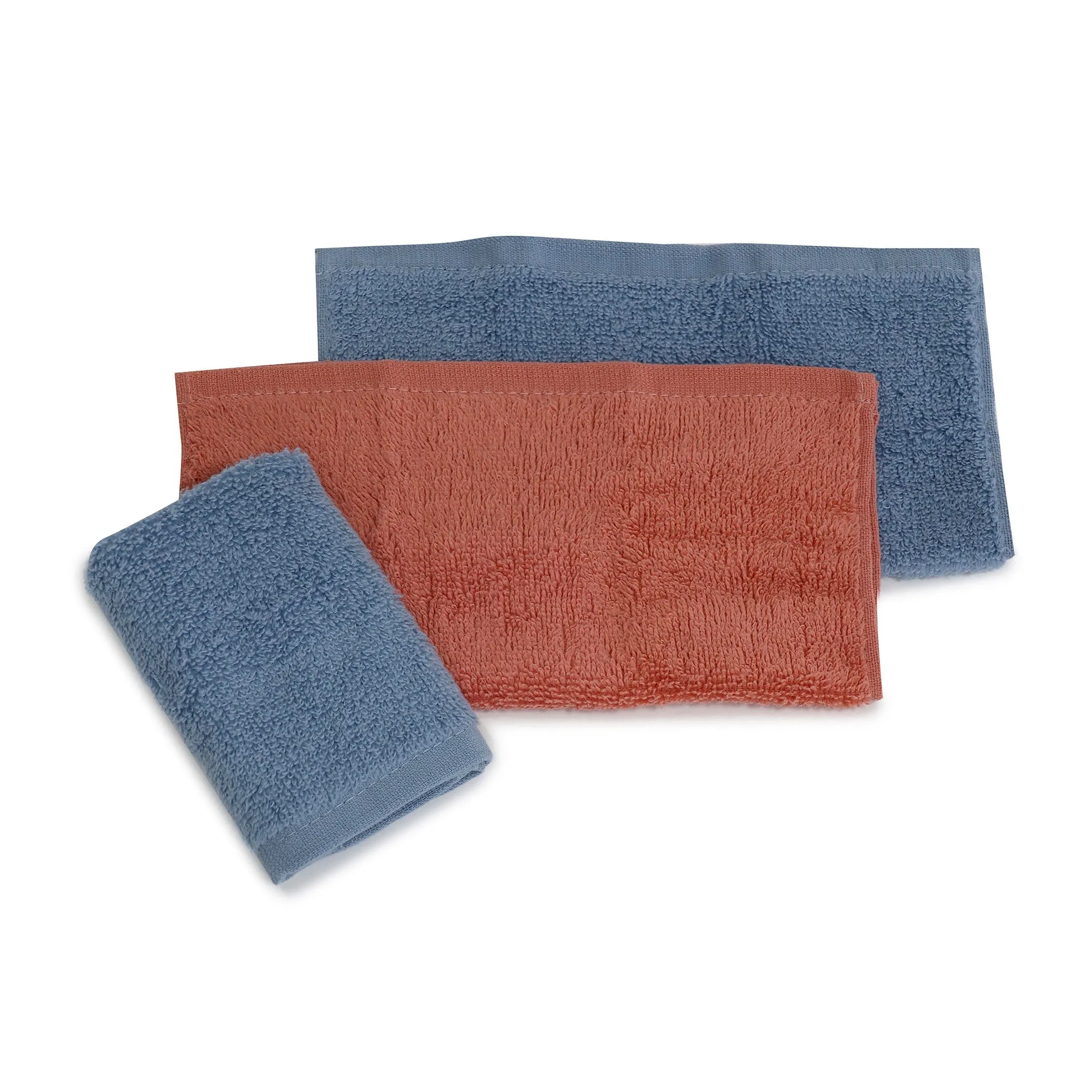 Nordic 3pk Wash Cloths Denim/Clay