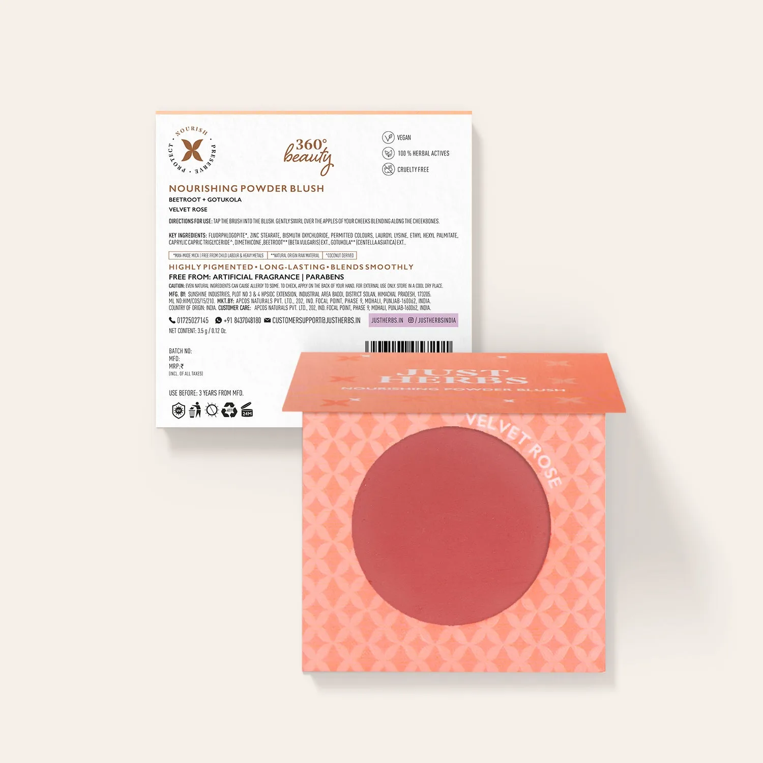 Nourishing Powder Blush with Beetroot and Gotukola