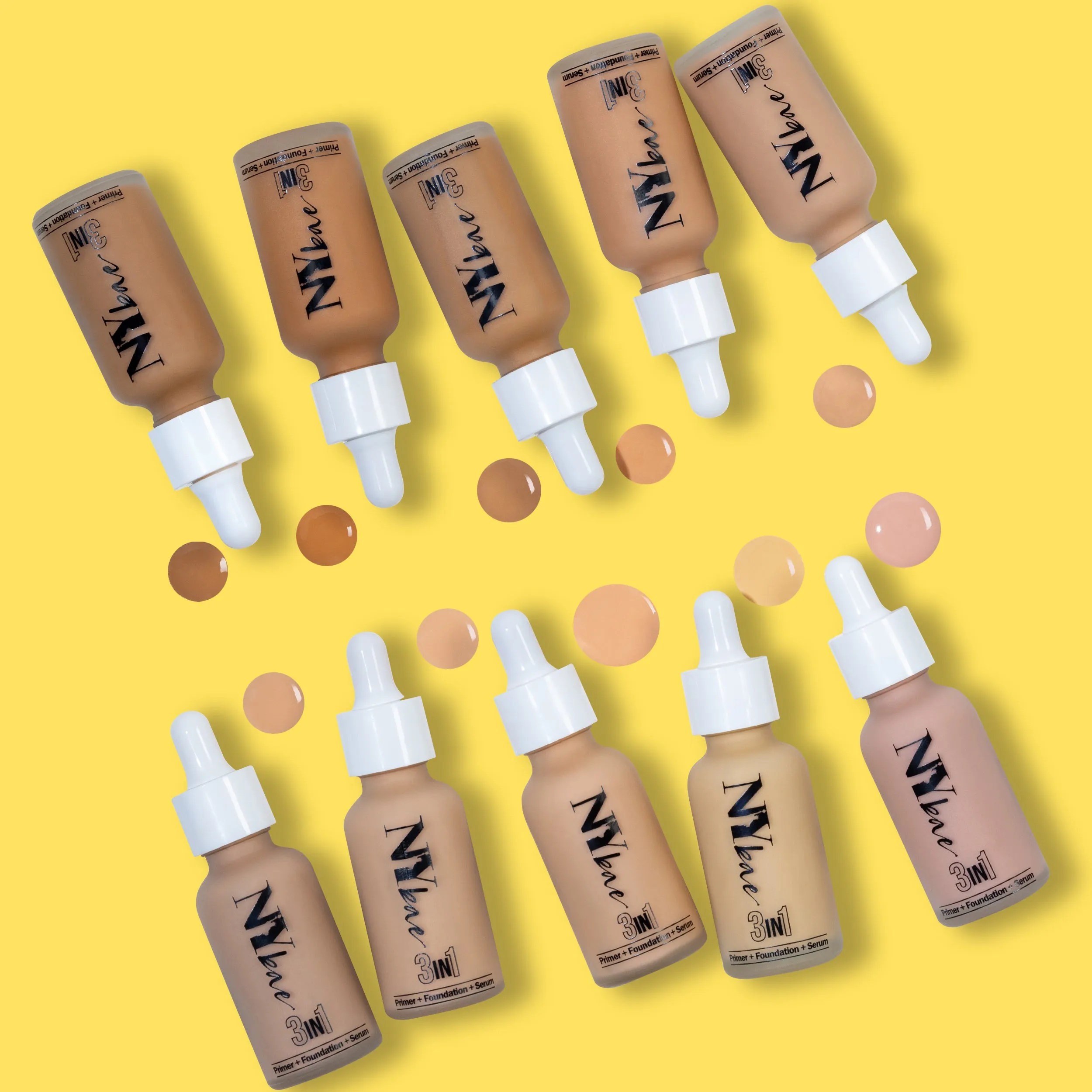 NY Bae 3IN1 Serum Foundation - Warm Honey 14 (30 ml) | Infused with Primer | Moisturising I Glowing Korean Skin I Celeb Glow | Dewy Makeup | Evens Skin Tone | Ultra Glow