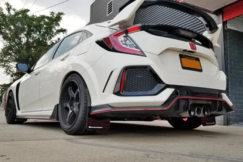Rally Armor 17  Honda Civic Type R UR Red Mud Flap w/ White Logo