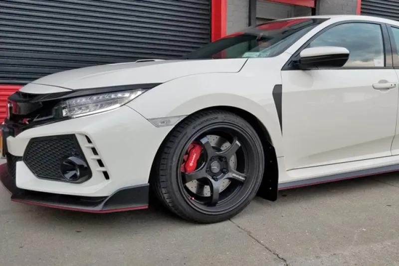 Rally Armor 17  Honda Civic Type R UR Red Mud Flap w/ White Logo