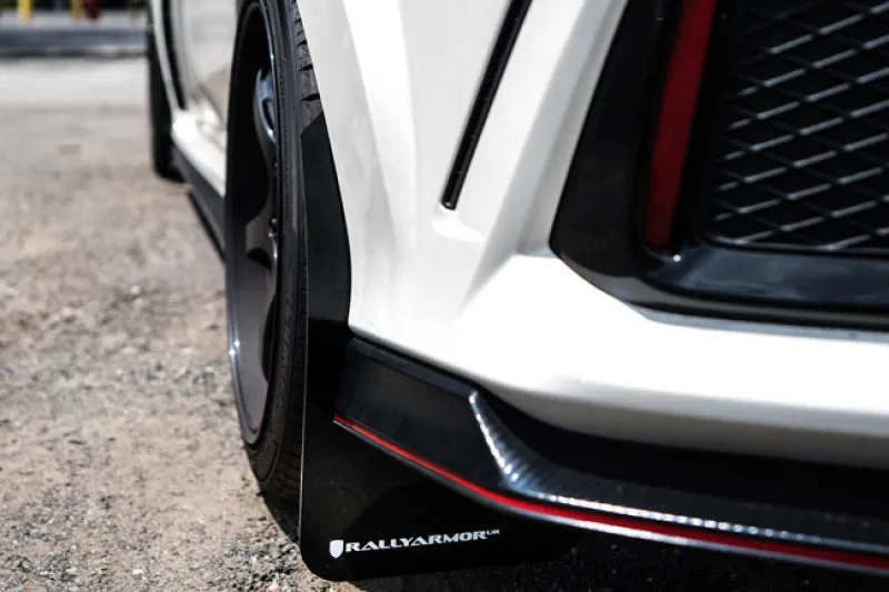 Rally Armor 17  Honda Civic Type R UR Red Mud Flap w/ White Logo