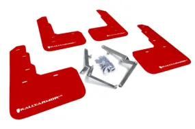 Rally Armor 17  Honda Civic Type R UR Red Mud Flap w/ White Logo