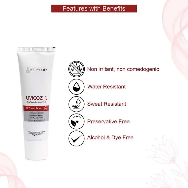 Uvicoz IR  Dry Touch Sunscreen Gel 50 gm