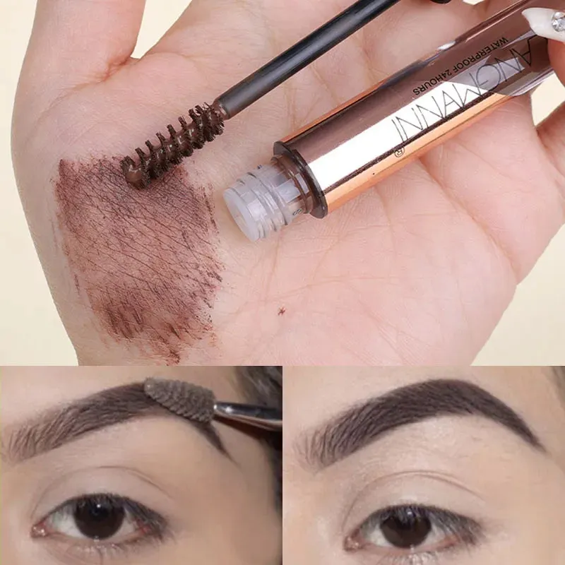 Yeknu Eyebrow Dye Cream Semi Permanent Waterproof Natural Smudge-proof Eye Brow Coffee Black Brown Color Long Lasting Brow Gel Makeup