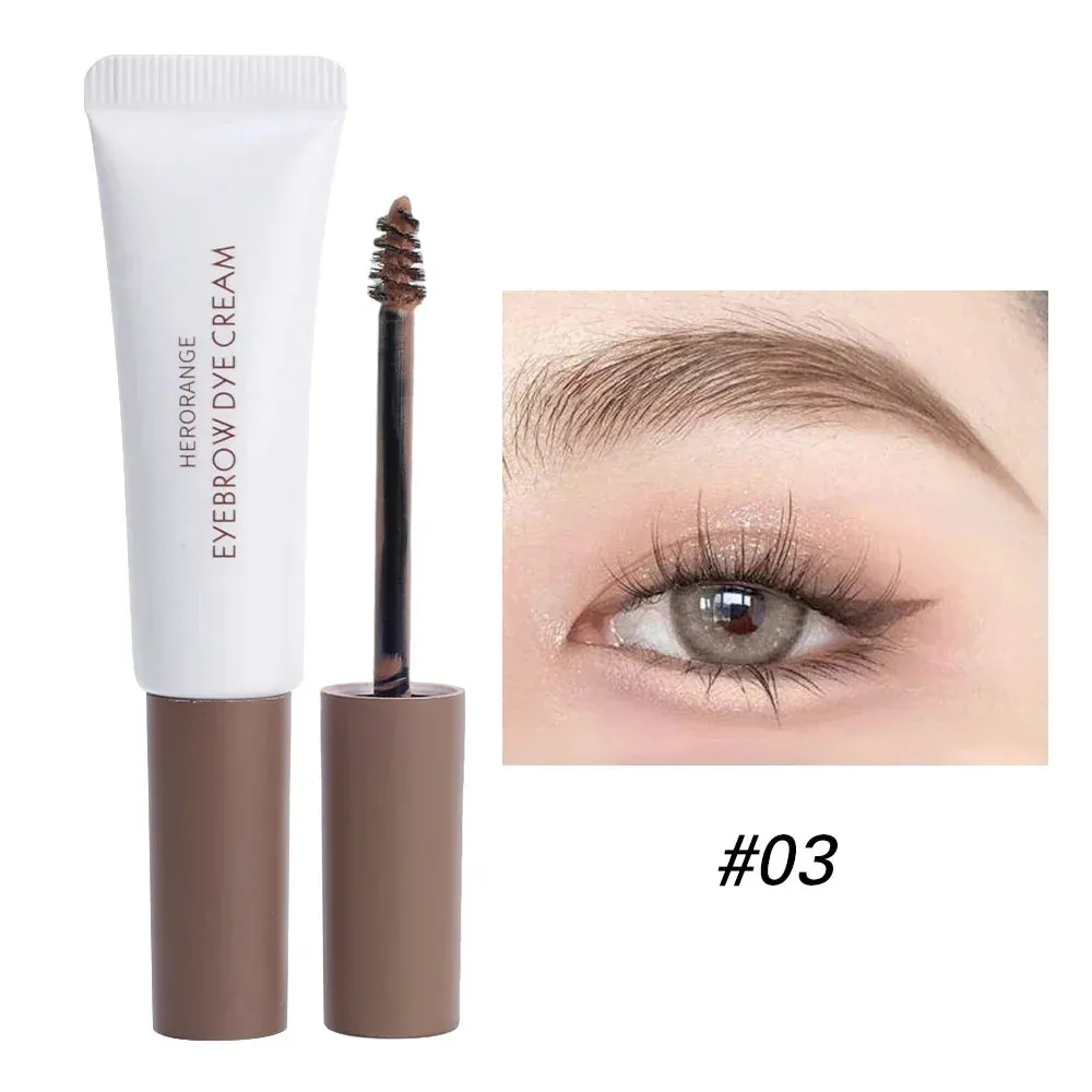 Yeknu Eyebrow Dye Cream Semi Permanent Waterproof Natural Smudge-proof Eye Brow Coffee Black Brown Color Long Lasting Brow Gel Makeup