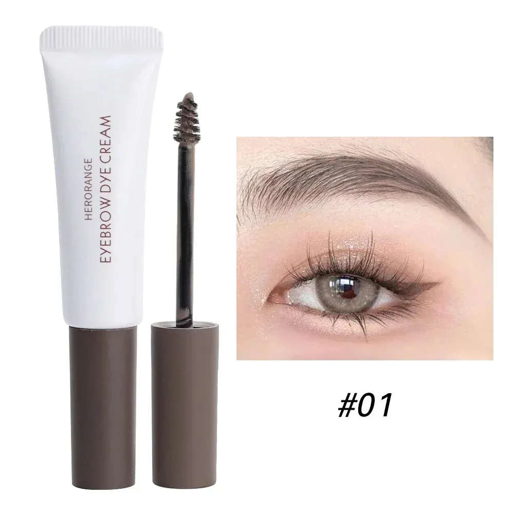 Yeknu Eyebrow Dye Cream Semi Permanent Waterproof Natural Smudge-proof Eye Brow Coffee Black Brown Color Long Lasting Brow Gel Makeup